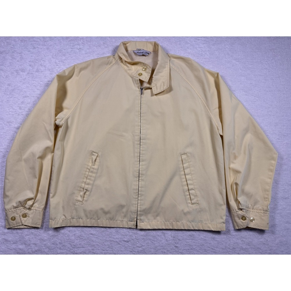 Anderson Little Mens Lightweight‎ Zip Up Jacket Yellow Size L Casual Sportswear